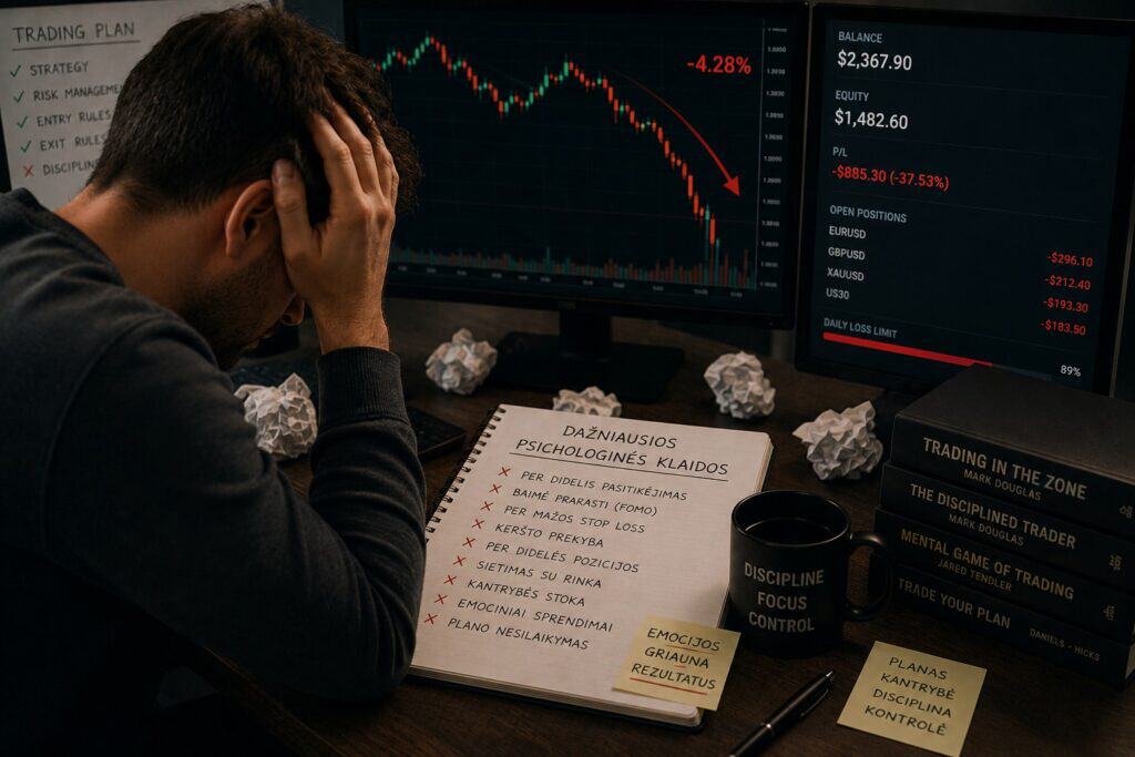 Dažniausios psichologinės klaidos Forex prekyboje