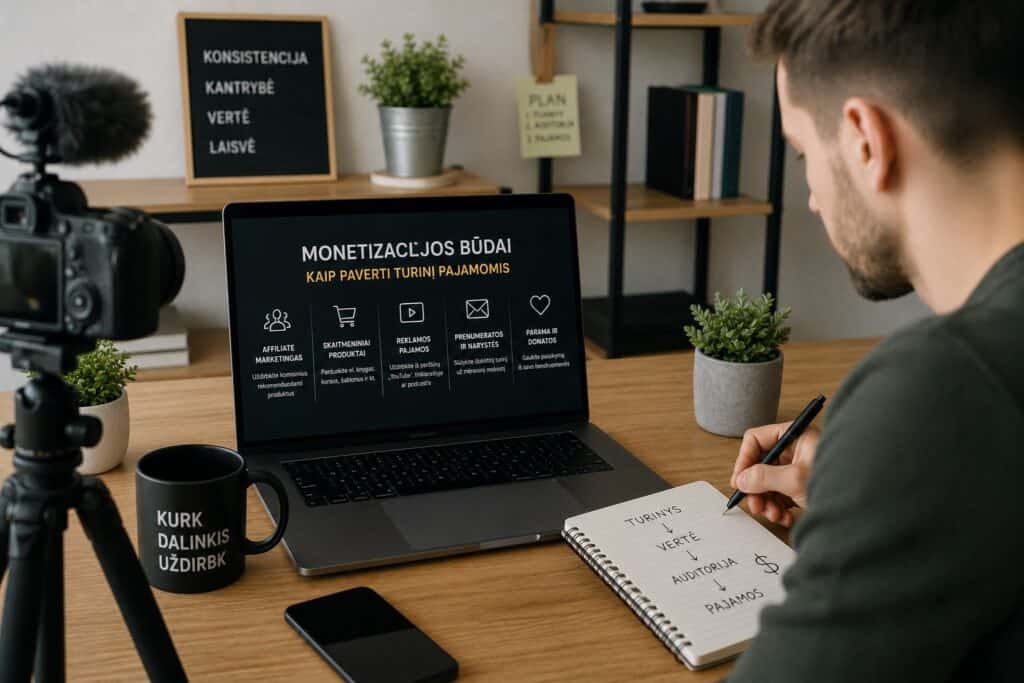 Monetizacijos būdai 2026
