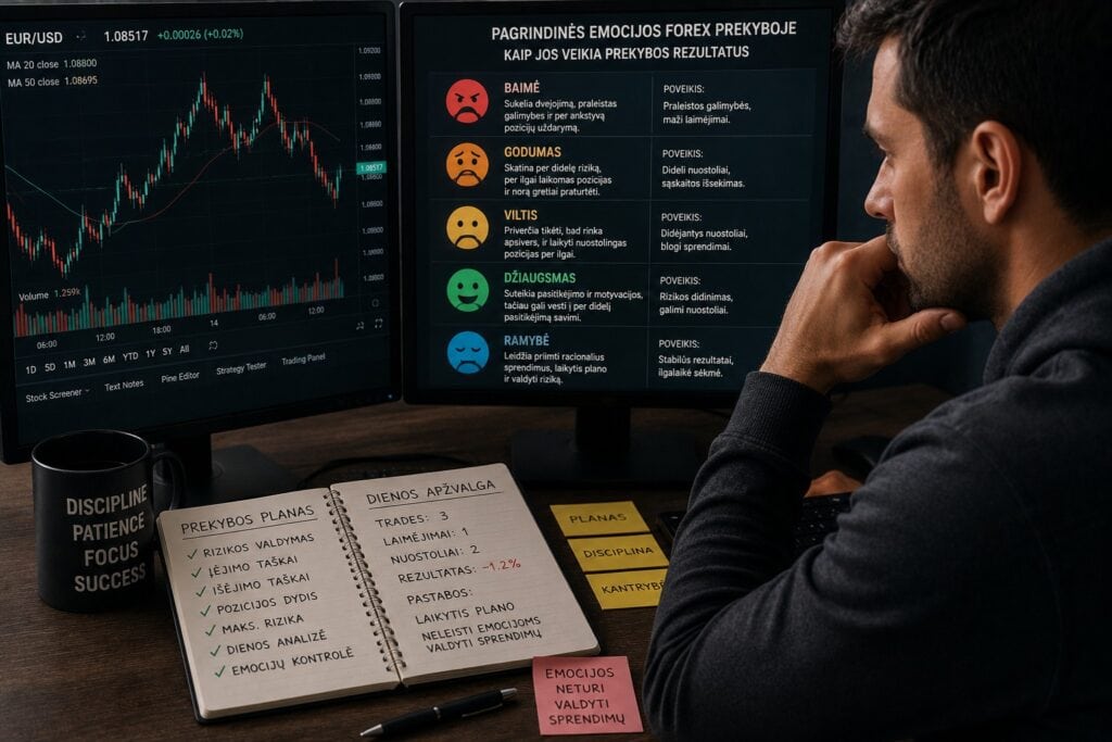 Pagrindinės emocijos Forex prekyboje