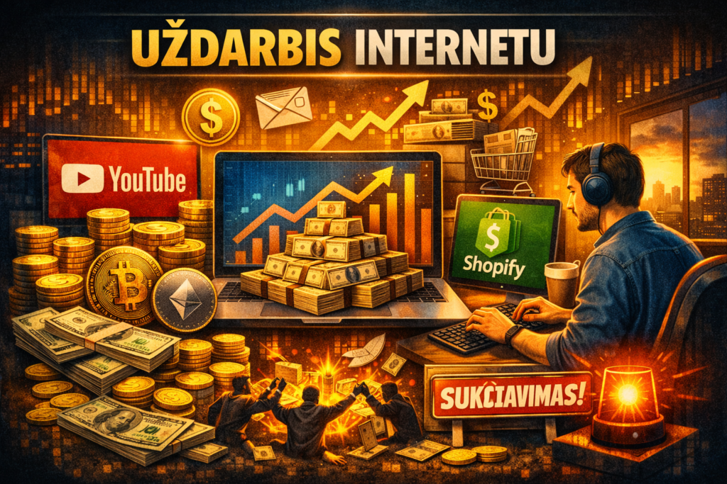 Uždarbis internetu