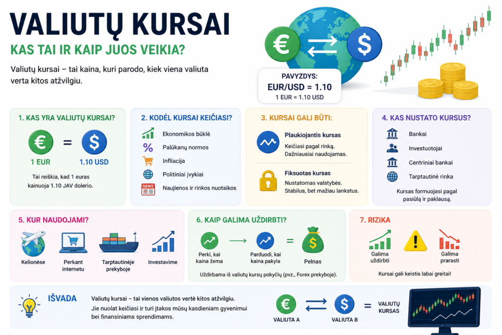 valiutų kursai