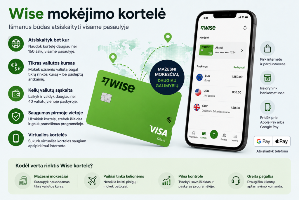 „Wise“ mokėjimo kortelė