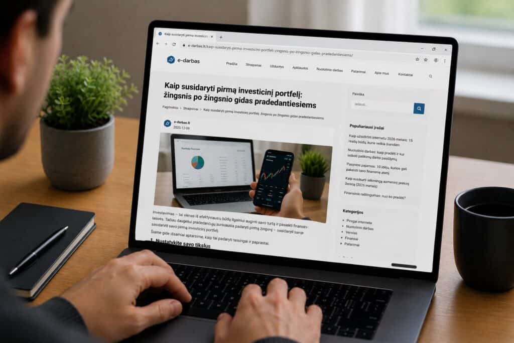 Kaip susidaryti pirmą investicinį portfelį
