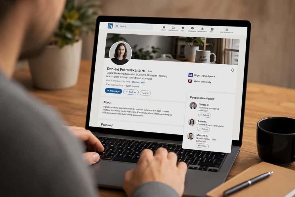 LinkedIn profilis 2026