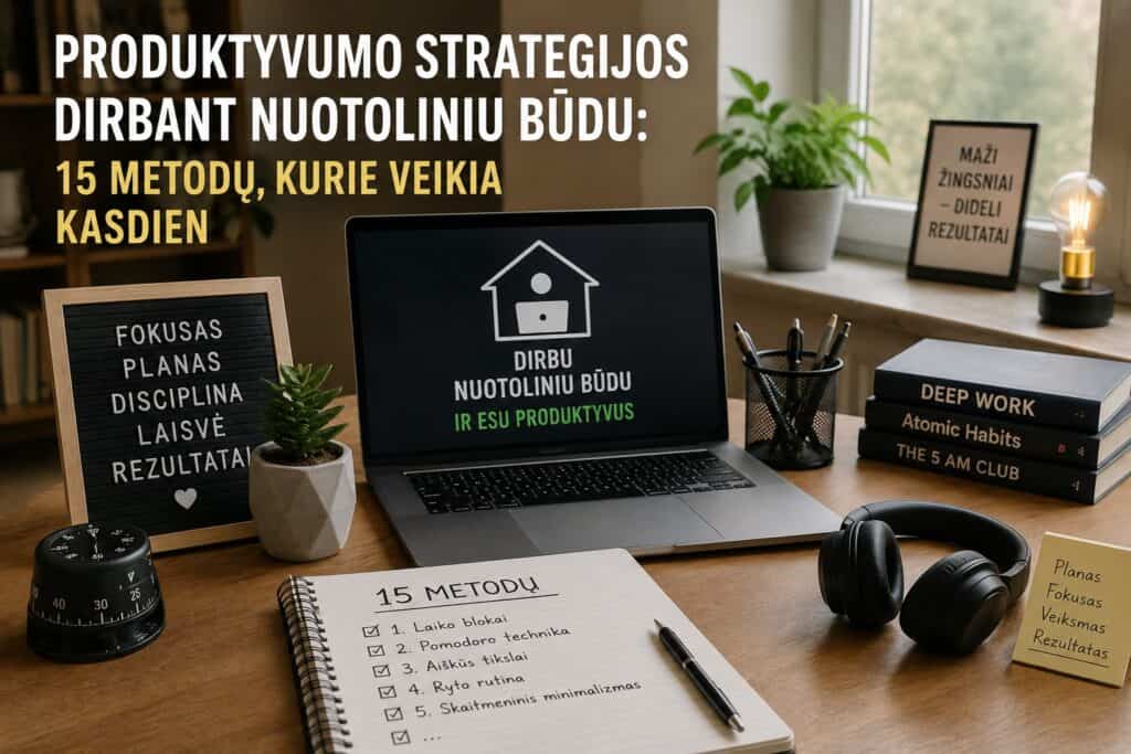 Produktyvumo strategijos dirbant nuotoliniu būdu